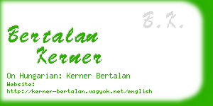 bertalan kerner business card